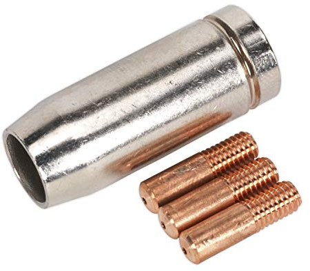 Sealey Mig954 Conical Nozzle X 1 Contact Tip 0.8Mm X 3 Tb14