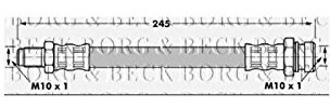 Borg & Beck BBH7103 Brake Hose To Fit Mitsubishi L200 Pajero II