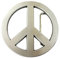 eeddoo® Gürtelschnalle - Peace - Friedenszeichen - Buckle (für Wechselgürtel für Damen und Herren | Belt Frauen Männer Oldschool Love Frieden Pray NoWar silber Rockabilly Metall Biker Western Trucker)