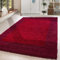 HomebyHome Shaggy Teppich Wohnzimmer 240 x 340 cm - Shaggy Teppich Hochflor Rot Extra Weich und Flauschig - Waschbarer Langflor Teppiche für Schlafzimmer, Küche, Flur - Carpet, Halı, Kilim