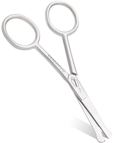 Fine Lines - Baby Nail Scissors – Rounded Ends for Safety in Nose & Ears - Suitable for Kids' Nails - Small Scissors for Easy Maneuver - Ideal for Grooming Cuticles & Trimming Hair