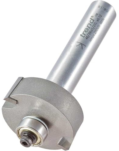 Trend Bearing Guided Rebater Router Cutter, 1/2 Inch Shank, 35mm TCT | Bearing Guided Cutter For Rebating Work, With Tungsten Carbide Tips And 35mm Cut Diameter, 46/39LX1/2TC