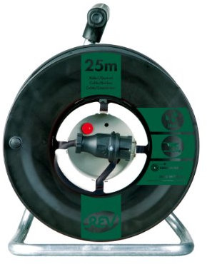 REV Ritter 0088548 Gerätetrommel 25 m H05RR Th, IP44, schwarz