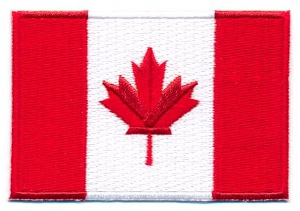 60 x 35 mm Kanada Flagge Canada Flag Ottawa Patch Aufnäher Aufbügler 0636 B