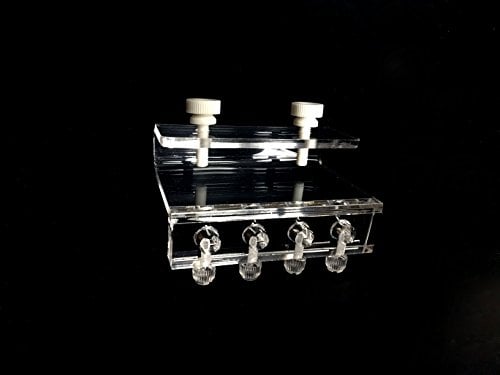 Titulaire Tube Fixture souple pour des pompes doseuses pompe à air acrylique Pince à Tuyau d'eau pour Aquarium avec Support de Fixation pour Souple pour Pince de à Eau Tenir la Pompe de Dosage Tuyau