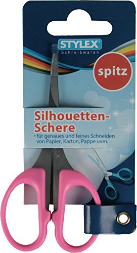 Silhouettenschere/Länge 10 cm/spitz/Farbe: pink
