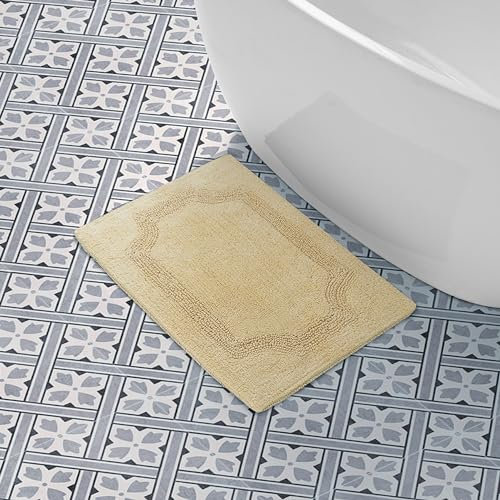 Laura Ashley Badvorleger, wendbar, Baumwolle, 43 x 61 cm, Gelb