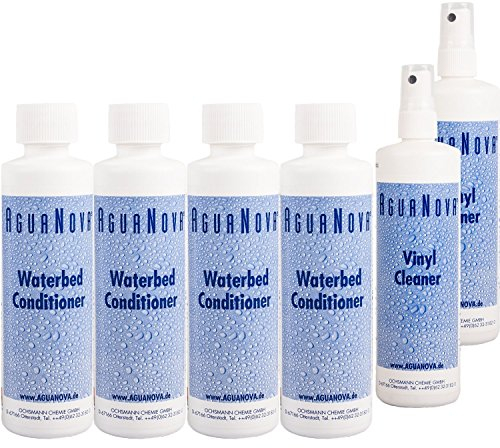 4x250ml AguaNova Wasserbett KONDITIONIERER 2x Vinylreiniger