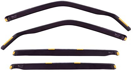 J&J AUTOMOTIVE | Windabweiser Passend Für 3 Series E46 Limousine 1998-2005, Heko Regenabweiser, Getönt, Set 4-Teilig, Vorne, Hinten, Aerodynamisch