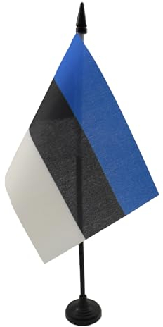 AZ FLAG - Tischflagge Estland - 15x10 cm - Estnische Tischfahne 10 x 15 Cm - Flaggen