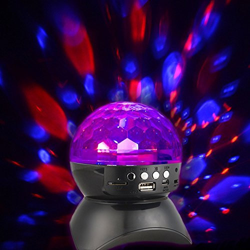 Kasstino RECHARGEABLE WIRELESS BLUETOOTH DISCO BALL PARTY MUSIC SPEAKER & LED LIGHT SHOW