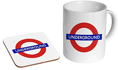 London Underground Ceramic Coffee MUG + Coaster Gift Set …