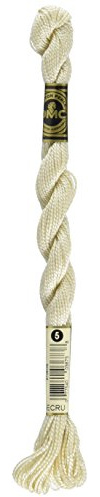 DMC 115 5-Ecru Pearl Cotton Thread, Ecru, Size 5