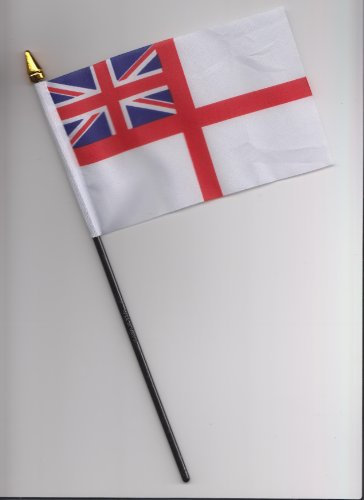 White Ensign Royal Navy Hand Flag 25cm