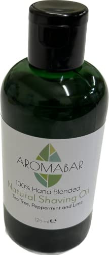 Aromabar Natural Shaving Oil with Tea Tree Peppermint & Lime 125ml