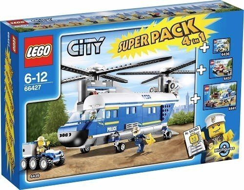 LEGO 66427 City Polizei Hubschrauber 4 in 1 Superpack / Set (4436 + 4437 + 4439 + 4441)