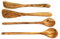 D.O.M. Set de cuisine en bois d'olivier 4 pièces 2 x 2.