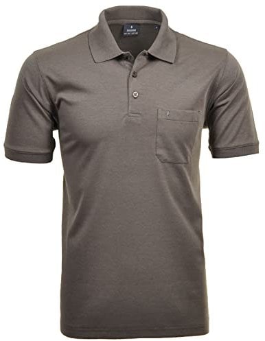 RAGMAN Herren Kurzarm Softknit Poloshirt ,Gr:-6XL ,Farbe:-Macchiato