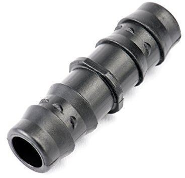 Alma 10 Stück Geradeverbinder für 16mm Tropfschlauch Schlauchadapter, Acetal, Schwarz