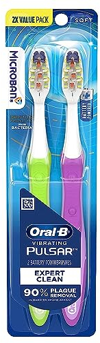 Oral-B Pulsar Zahnbürste mit weichen Borsten, Doppelpack (Farben können variieren)