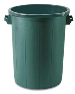 Stefanplast Cestino per rifiuti, 70 l, Verde Metallizzato, 30 x 45 x 60 cm