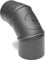 raik Rauchrohrbogen/Ofenrohrbogen 3-teilig drehbar 0-90° 150 mm Durchmesser mit Reinigungsöffnung Stahlblech 2 mm Gussgrau SH031-150-gg
