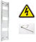 300mm wide x 1200mm high Prefilled Electric Heated Towel Rail Radiator Flat Chrome Bathroom Warmer