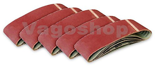 5 nastri abrasivi 75 x 533 nastri per levigatrice nastro carta abrasiva grana 80 Band