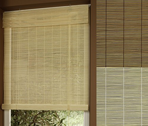 Garduna Rollo - Bambus # kirschbaum 120 x 160cm # Bambusrollo mit Seitenzug - Sichtschutz