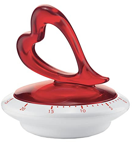 Guzzini Timer Love, Rosso Chiaro, 9.5 x h9.4 cm