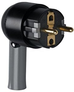 Legrand - Fiche mâle avec terre plastique - extraction facilitée - noir