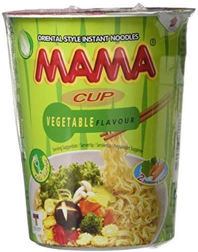 Mama Instant Cup Noodle with Vegetable Flavor 70 g - Pack of 12