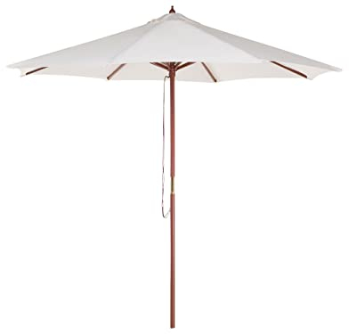 Beliani Stilvoller Sonnenschirm diam. 270 cm Polyester beige Toscana