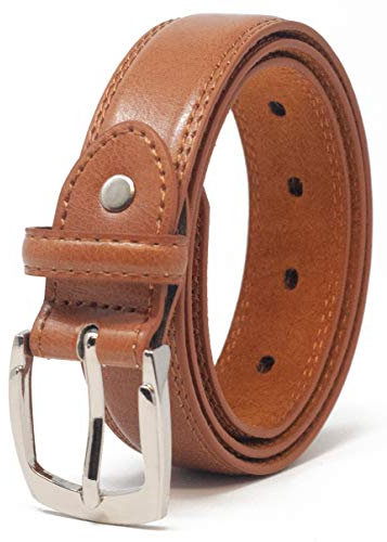 Ossi Leder gefüttert 28mm Kinder Gürtel - beige 4XS (50cm - 60cm Taille)