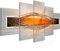 Runa Art Wandbilder Abstrakt 5 Teilig Bild auf Vlies Leinwand Deko Wohnzimmer Schlafzimmer Grau Orange Weiss 103352c