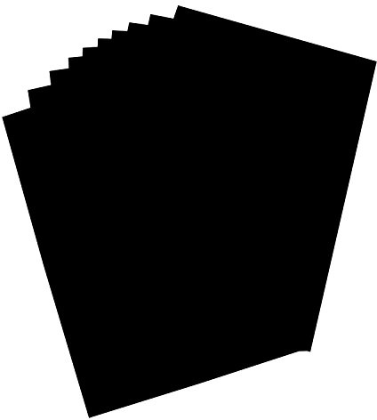 folia 65800 - Plakatkarton, ca. 48 x 68 cm, 10 Bögen, 380 g/qm, einseitig schwarz gefärbt - ideal zum Basteln oder Erstellen von Plakaten und Anzeigen