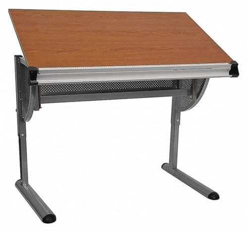 Flash Möbel nan-jn-2433-gg verstellbar Zeichnen und Ausarbeitung Tisch mit Zinn Metallic Rahmen
