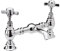Nuie I315X Beaumont Traditional Bathroom Luxury Crosshead Handle Bridge Basin Mixer Tap, 140mm x 240mm, Chrome