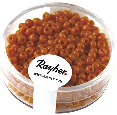 Rayher 1405634 Rocailles, 2,6 mm ø, opak, orange