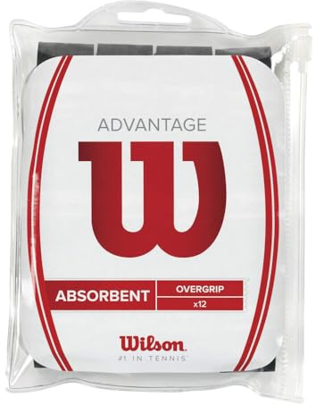 Wilson Overgrip Advantage 12er Griffbänder, Schwarz, Standard