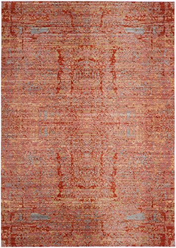 SAFAVIEH Modern Teppich für Wohnzimmer, Esszimmer, Schlafzimmer - Mystique Collection, Kurzer Flor, Rose und Multi, 91 X 152 cm
