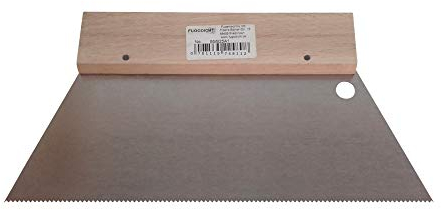 Fugodicht Leim Klebstoff Zahnspachtel Bodenleger Normalstahl A1 0.6x1.4mm gezahnt 250mm