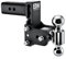 BW Trailer Hitches TS20037B Verstellbare Anhängerkupplungs-Kugelhalterung – passend für 6,3 cm Empfänger, Doppelkugel (5,1 x 2-5/16 Zoll), 12,7 cm Drop, 18.000 GTW
