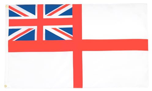AZ FLAG Bandiera INSEGNA Bianca Britannica 250x150cm - Gran Bandiera Royal Navy White Ensign - Regno Unito 150 x 250 cm - Bandiere