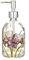 Topadorn Glass Soap Pump Dispenser Floral&Butterfly 17 oz.