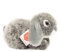 Teddy Hermann 93728 Widderkaninchen grau 18 cm, Kuscheltier, Plüschtier mit recycelter Füllung
