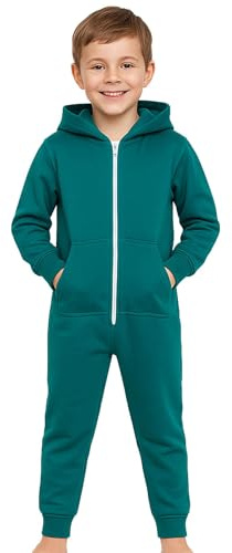 A2Z 4 Kids Plain Girls Boys Camouflage Onesie One Piece Super Soft - Onesie Turquoise 9-10