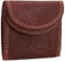 Gusti Mini Portemonee Leder - Leif Damen und Herren Mini Portemonnaie Geldbörse Klein Geldbeutel Party Festival Club Braun Leder