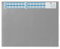 Durable Schreibunterlage (mit Vollsichtplatte und Kalender, 650 x 520 mm) 1 Stück, grau, 720410