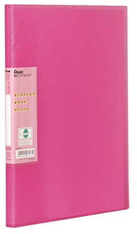 Pentel DCF343P Recycology Präsentationsmappe Vivid aus 50% recyceltem PP, A4, 30 Taschen, pink
